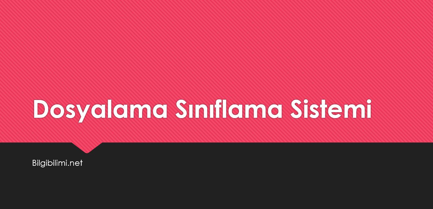 Dosyalarda Sınıflama Sistemi