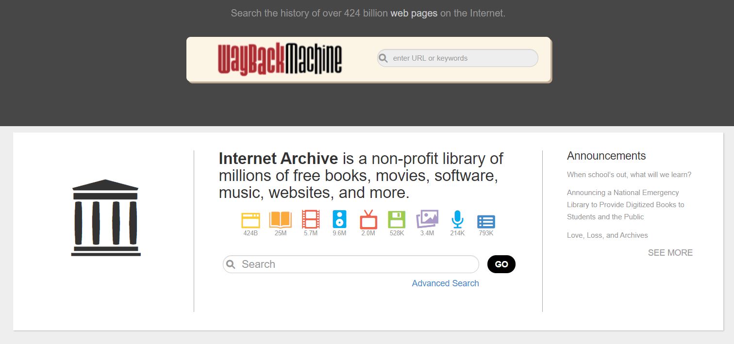 archive.org İnternet Arşivi
