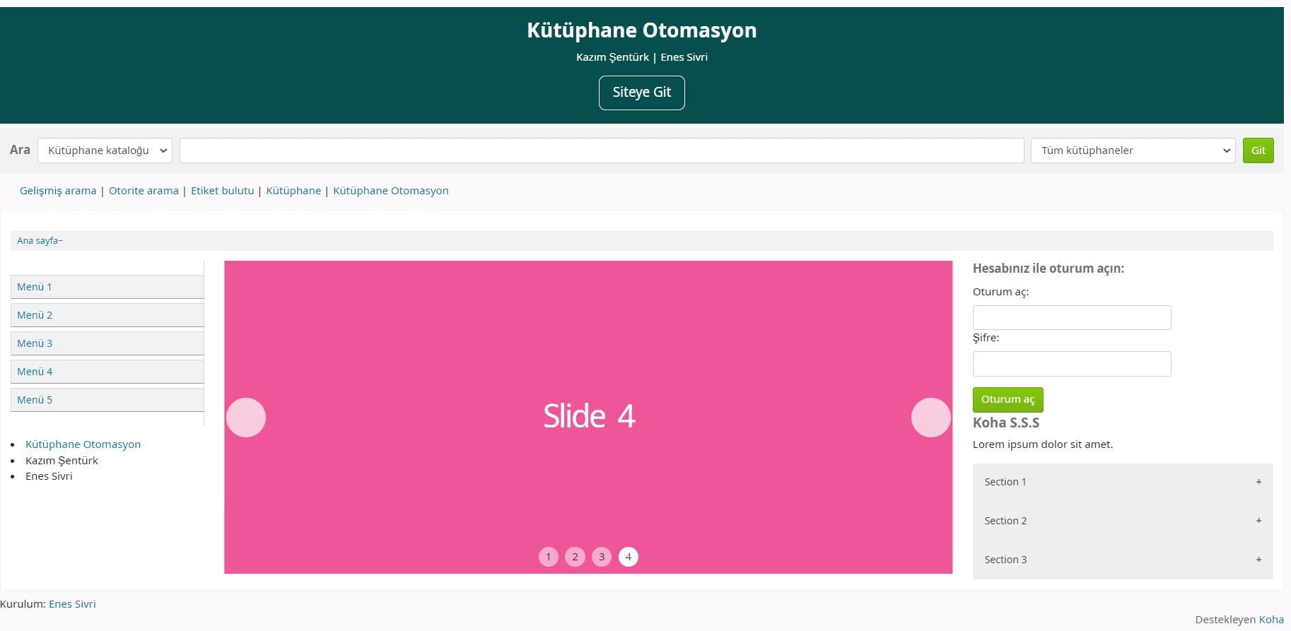Koha Opac Sayfası Özelleştirme, Header Bölümüne Html Tasarım Ekleme
