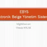 Elektronik Belge Yönetim Sistemleri
