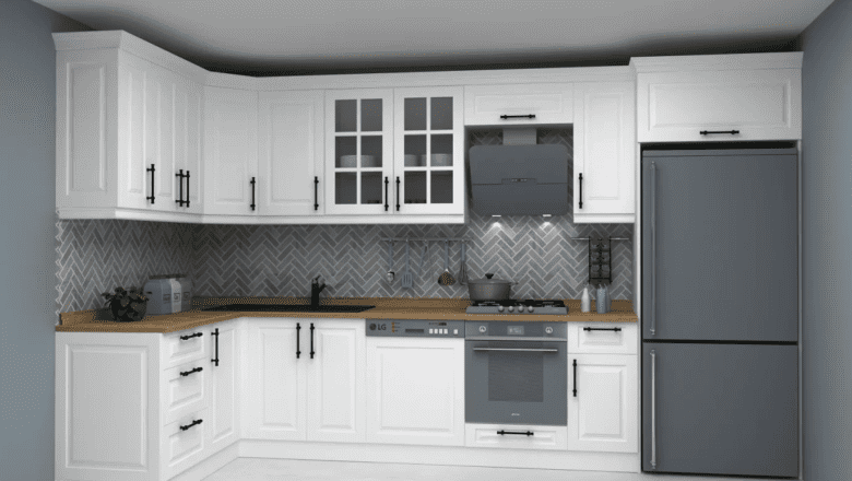  3D Mutfak Çizimi ve Dolap Tasarımı